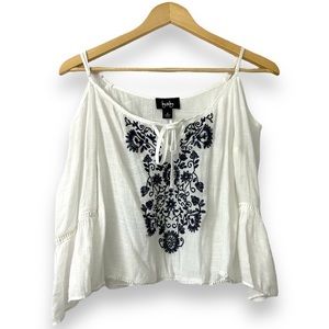 by & by Boho Cold Shoulder Blouse, S